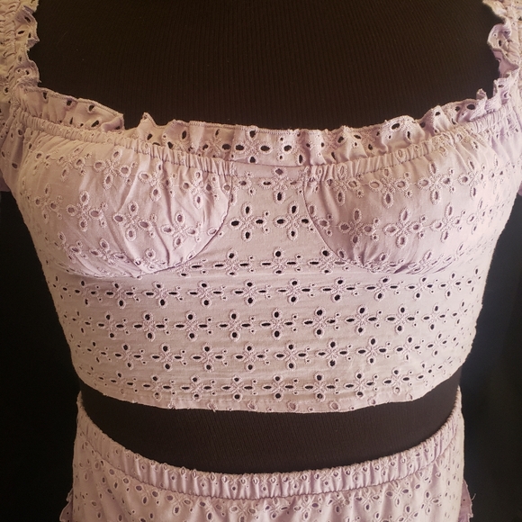 Love Tree 2 pc Lilac Top and Skirt size Large.  FF86 - Picture 2 of 9